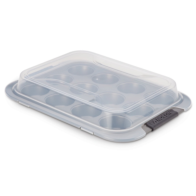 Anolon Advanced Covered Muffin Pan with Silicone Grips