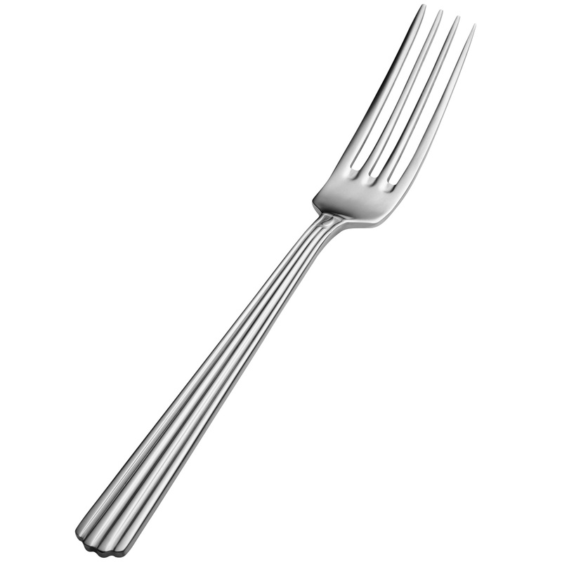 Bon Chef S1606 Britany 8 5/8″ 18/10 Stainless Steel Extra Heavy Weight European Dinner Fork – 12/Pack