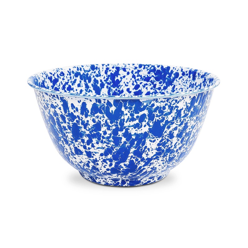 Crow Canyon Splatter Enamelware Large Salad Bowl