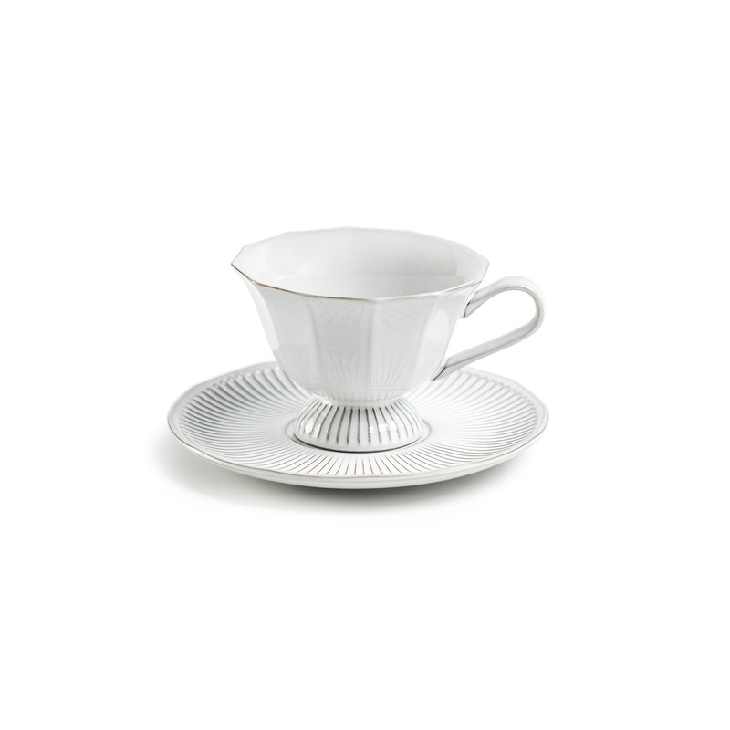 Ivory Grace Fine Porcelain Cup and Saucer