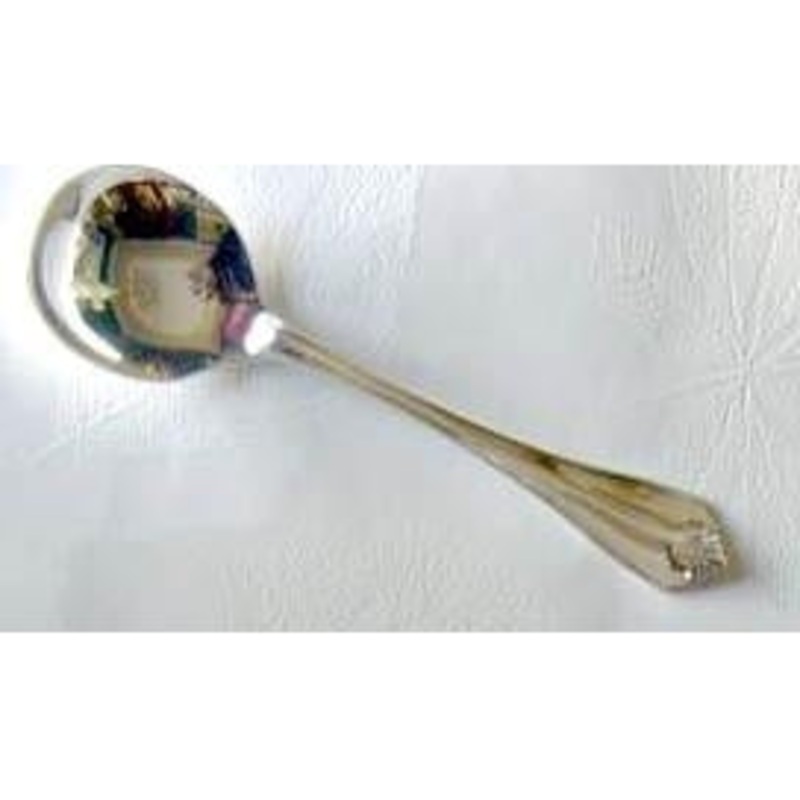 Oneida King James 18/8 Stainless Bouillon / Round Bowl Soup Spoon