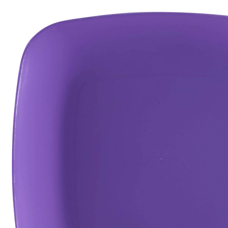 Purple Flat Rounded Square Disposable Plastic Buffet Plates (8.5″)
