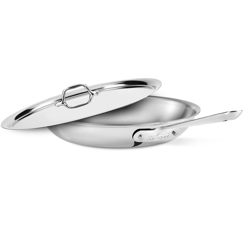 All-Clad d3 Stainless 12″ Fry Pan with Lid