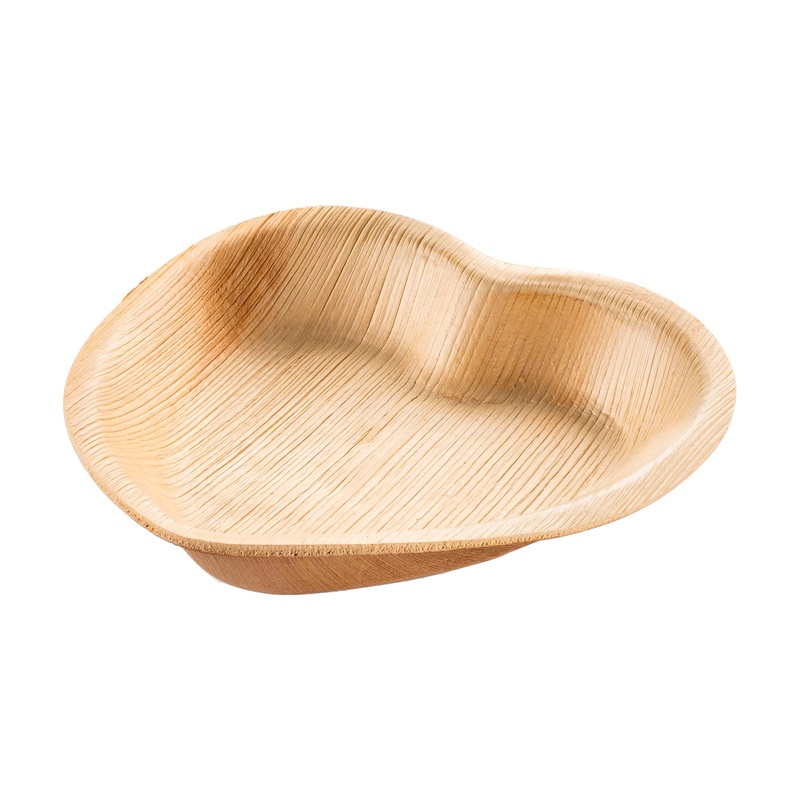 Heart Natural Palm Leaf Eco-Friendly Disposable Appetizer/Salad Plates (6″)