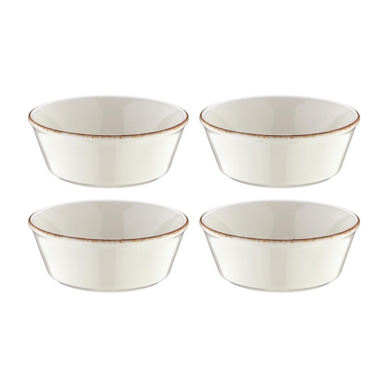 Retro dia.4.75″ h:1.75″ 10 oz. Round Decorated Porcelain Bowl (Set of 4)