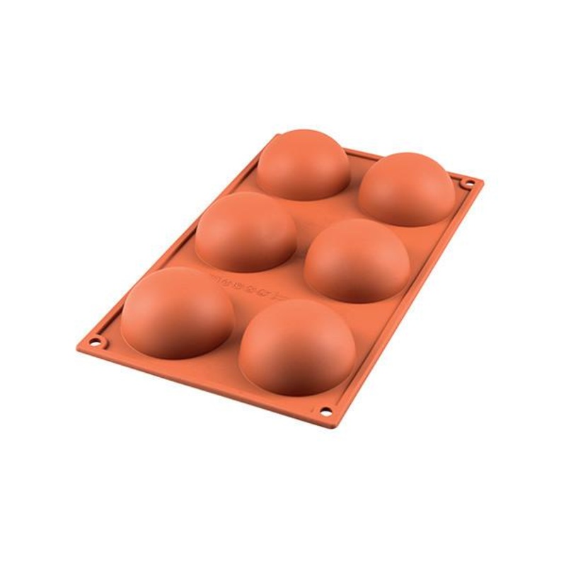 Silikomart Semi-Sphere Mold, Orange, 60mm