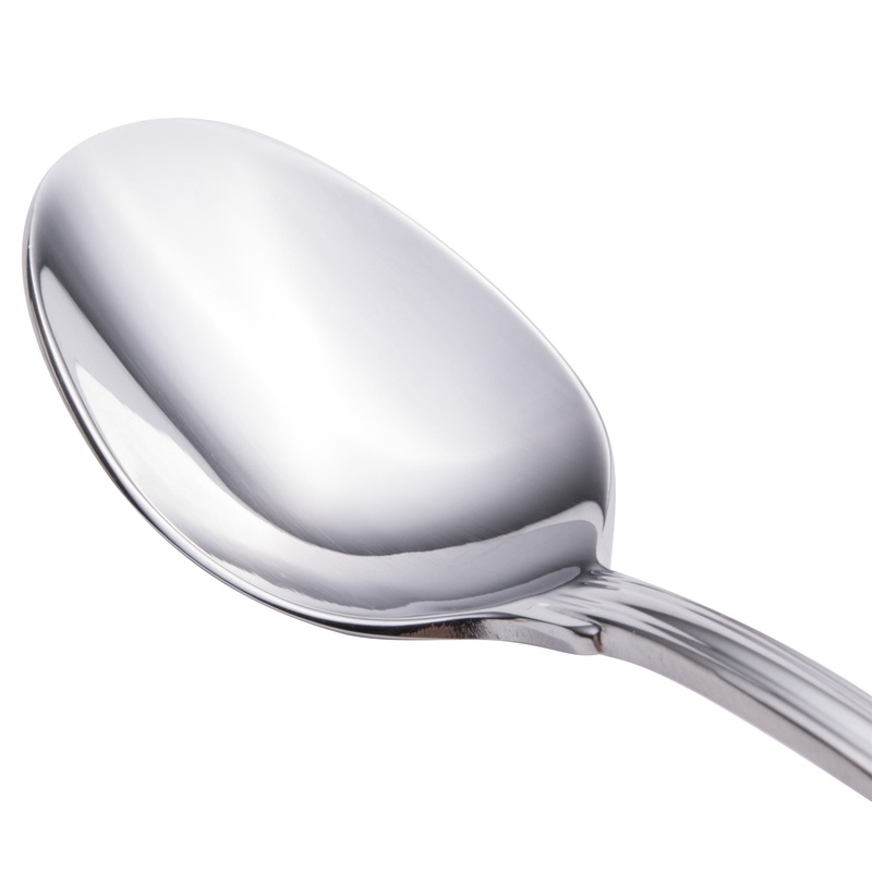 Walco 9329 Luxor 4 3/8″ 18/10 Stainless Steel Extra Heavy Weight Demitasse Spoon – 12/Pack