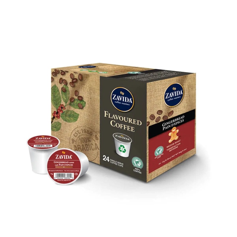 Zavida Gingerbread Single-Serve Coffee Pods (Case of 96)