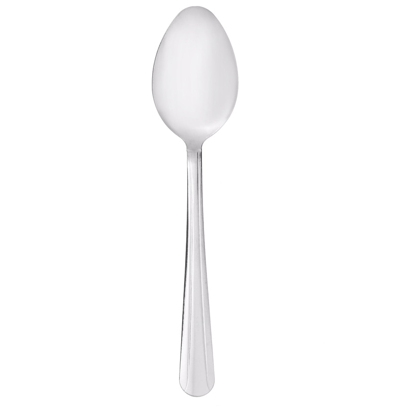Choice Dominion 6 7/8″ 18/0 Stainless Steel Dinner / Dessert Spoon – 12/Pack