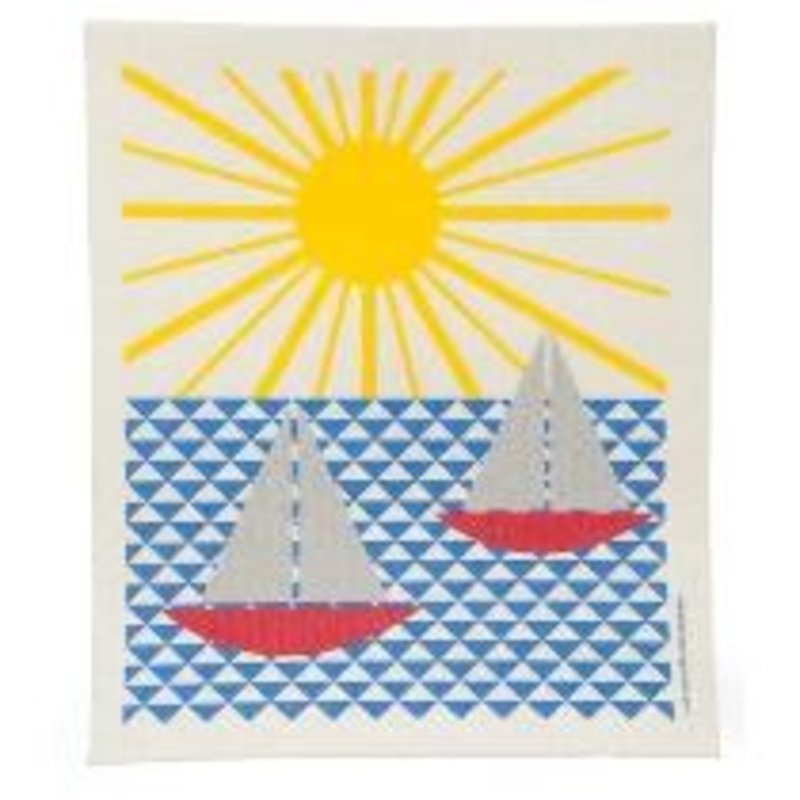 Cose Nuove Sailboats Swedish Dishcloth