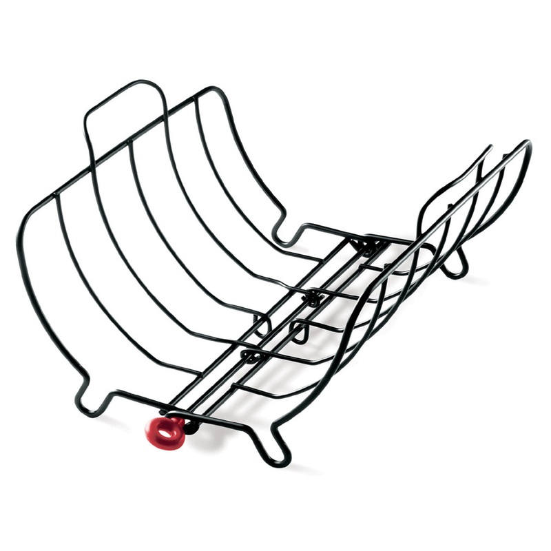 Cuisipro Roast & Serve Non-Stick Turkey and Poultry Roasting Rack, Black