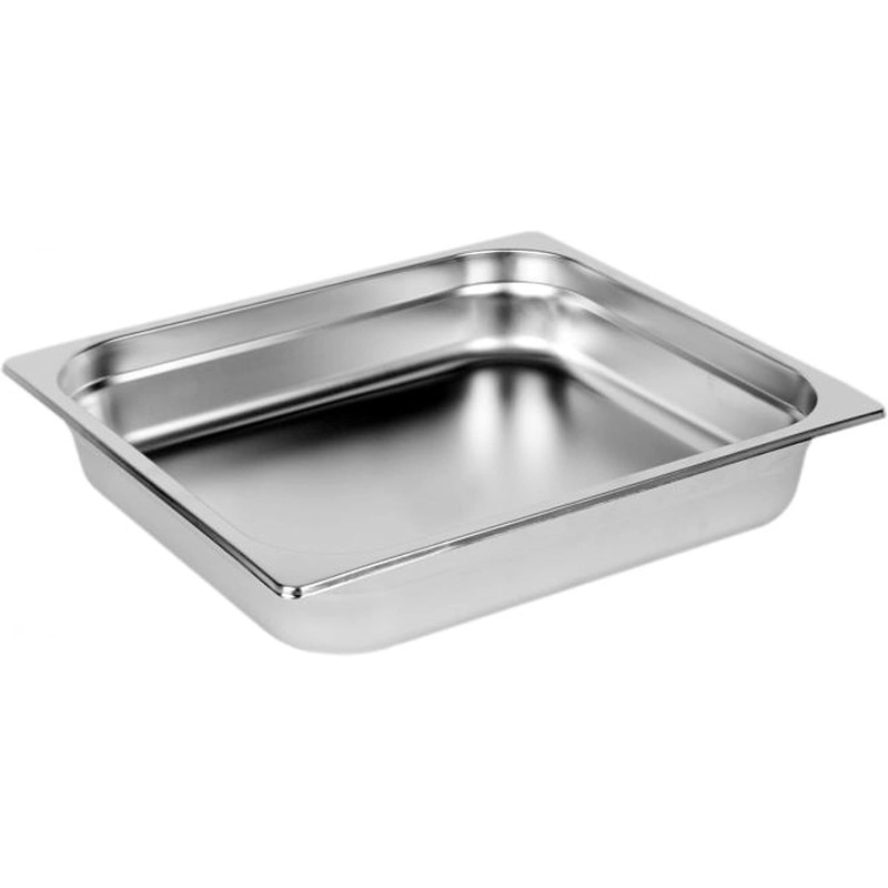 Deep Stainless Steel Anti-Jamming Steam Pan 24 Gauge- Chafing Steam Table Pans Catering Food Storage Metal Pan Hotel Pan for Restaurant Events Catering Use