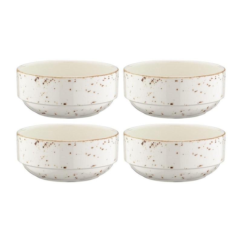 Grain dia.2.25″ h:1″ 1 oz. Round Decorated Porcelain Ramekin (Set of 4)