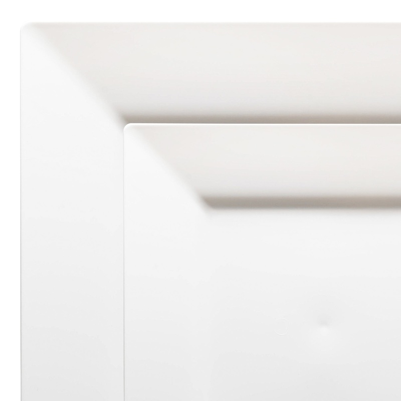 White Square Plastic Plates Dinnerware Value Set