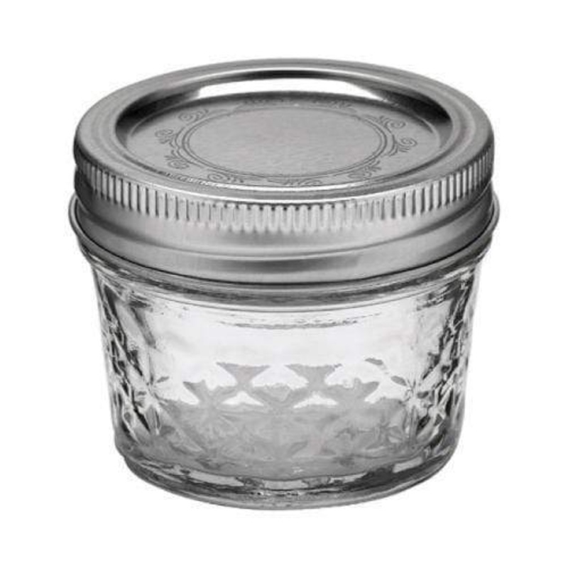 Ball 4oz Quilted Crystal Jelly Jars With Lids (Set Of 12)