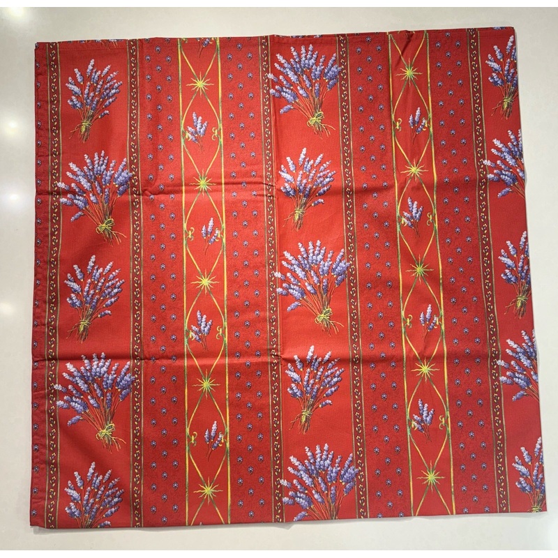 Le Cluny- Provence Lavender Red Tablecloth (60″x 96″)