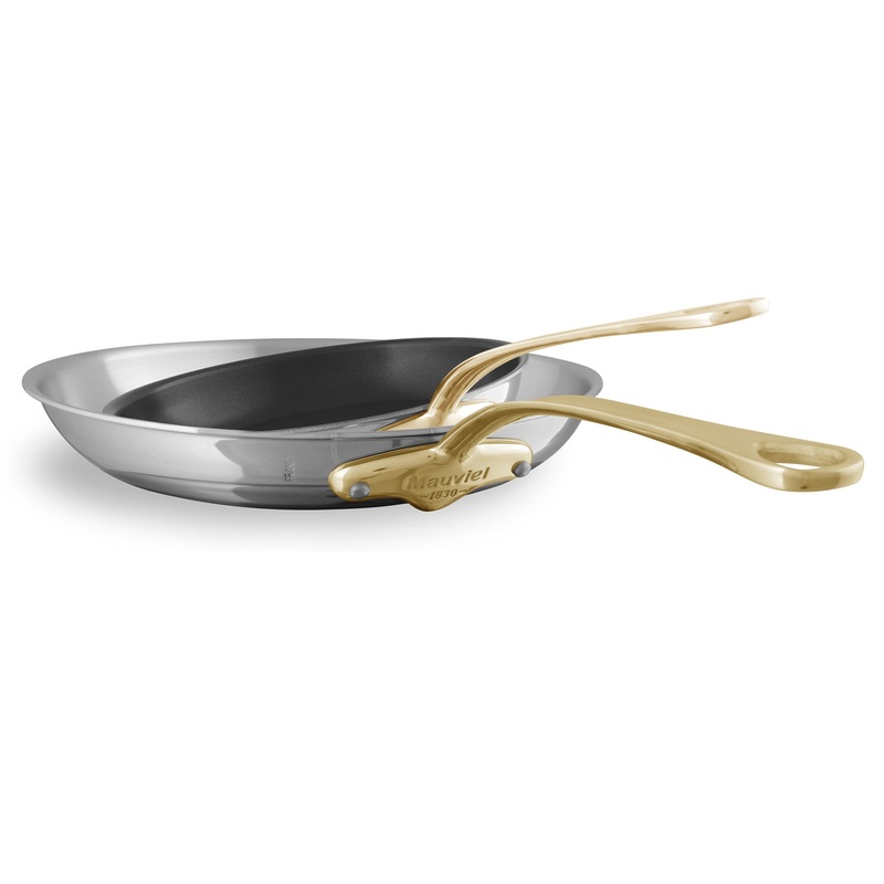 Mauviel M’COOK B 5-Ply 2-Piece Nonstick Frying Pan Set With Brass Handles