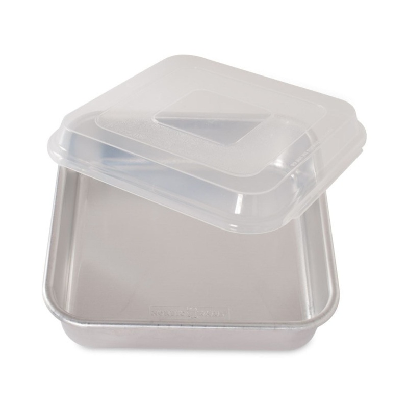 Square Cake Pan w/Lid – 9″