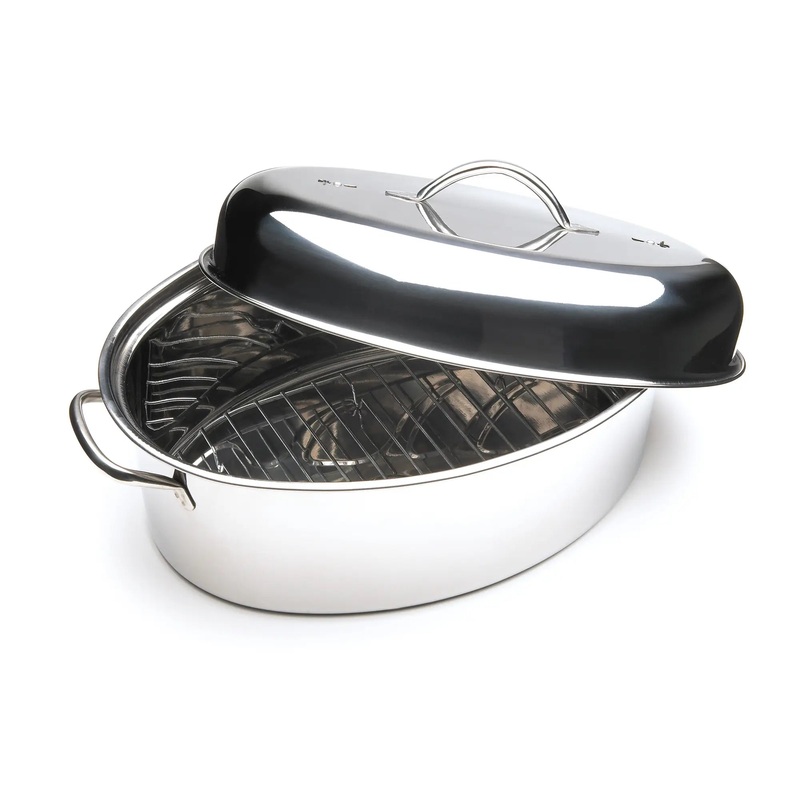 Stainless Steel Oval Roaster Set