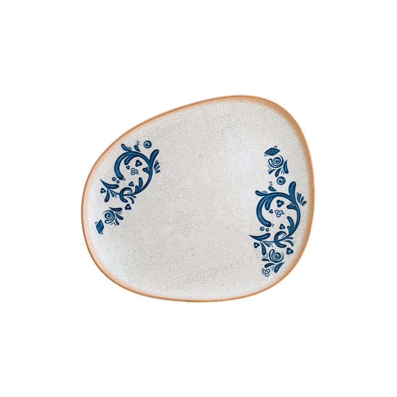Viento 13″ x 10.75″ Organic Decorated Porcelain Plate