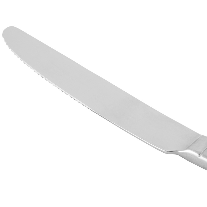 World Tableware 988 5502 Zephyr 9 3/8″ 18/8 Stainless Steel Extra Heavy Weight Dinner Knife with Solid Handle – 12/Pack