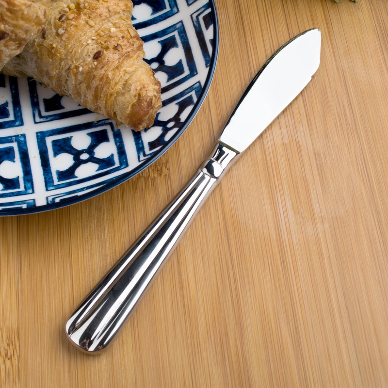 Acopa Harmony 6 7/8″ 18/8 Stainless Steel Extra Heavy Weight Butter Knife – 12/Pack