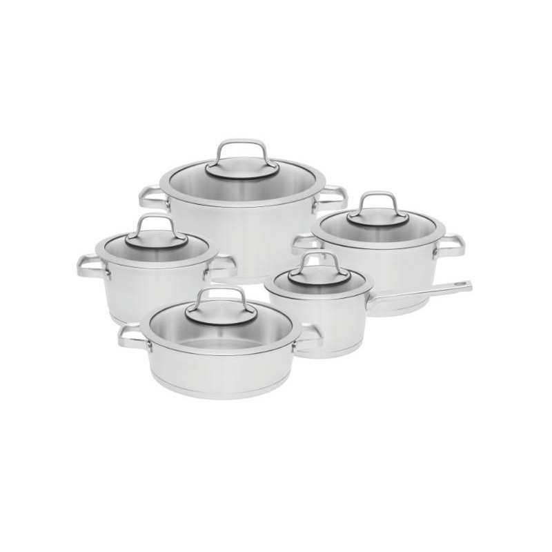 BergHOFF Manhattan 10Pc 18/10 Stainless Steel Cookware Set
