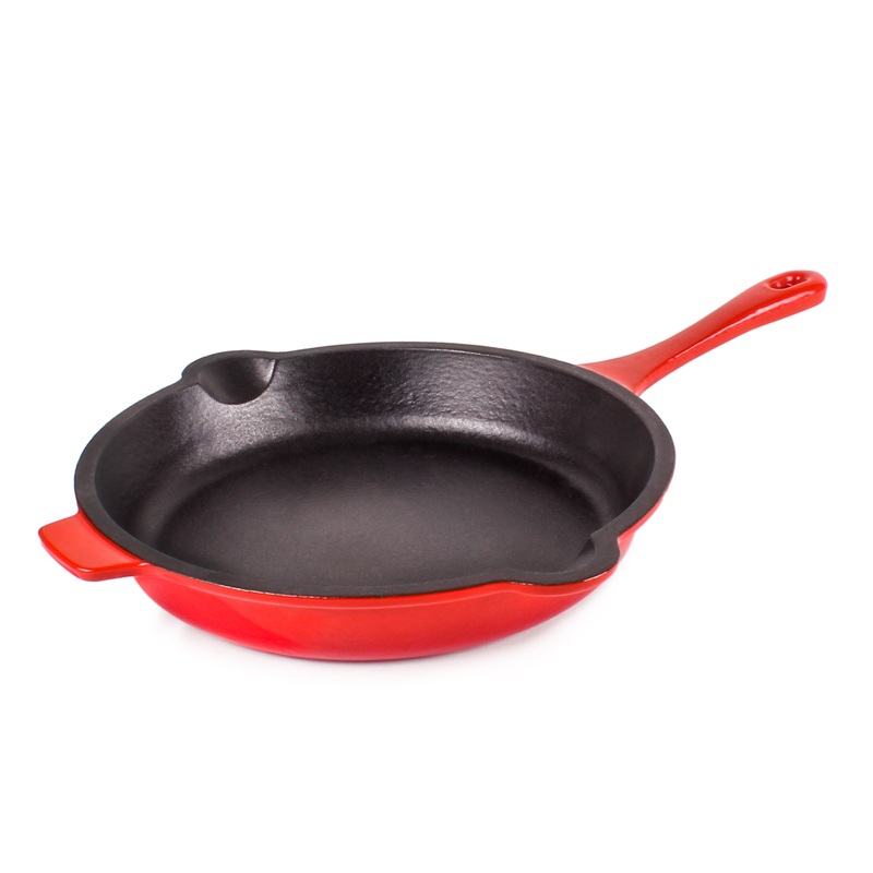 BergHOFF Neo Cast Iron Fry Pan 10″, Red