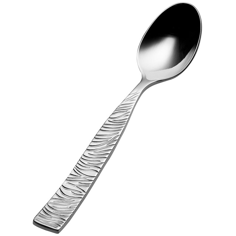 Bon Chef S2916 Safari 4 3/4″ 18/10 Stainless Steel Demitasse Spoon – 12/Pack