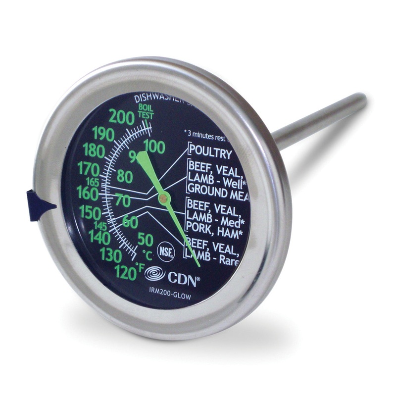 CDN Glowing Large Instant Read Meat and Poultry Roasting Thermometer