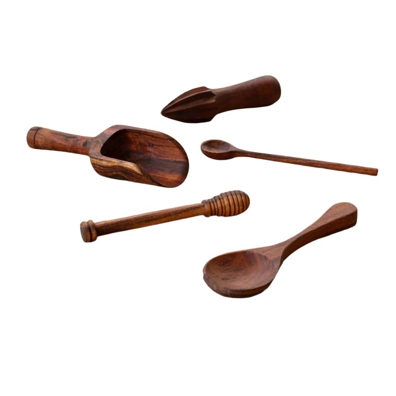 Collected Wooden Utensils, Set/5