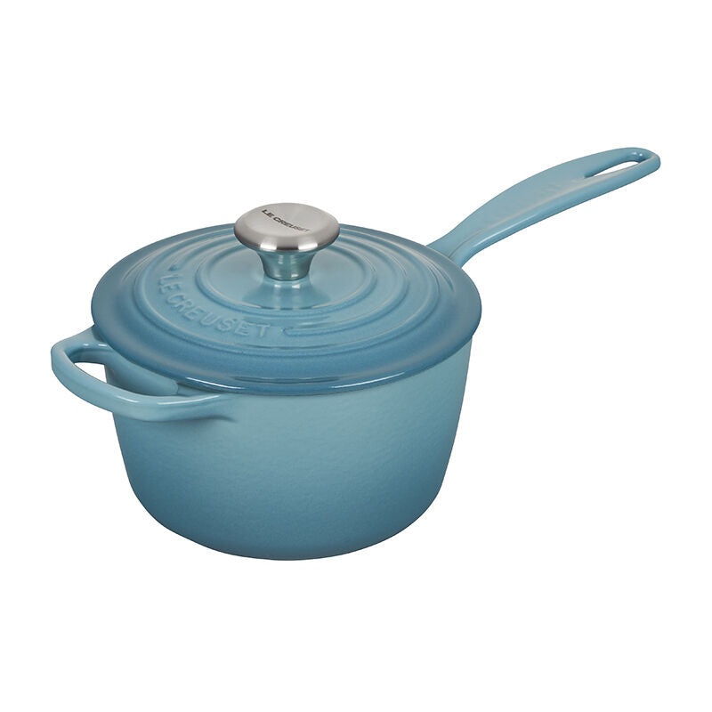 Le Creuset – 1.75 Qt Signature Saucepan- Caribbean