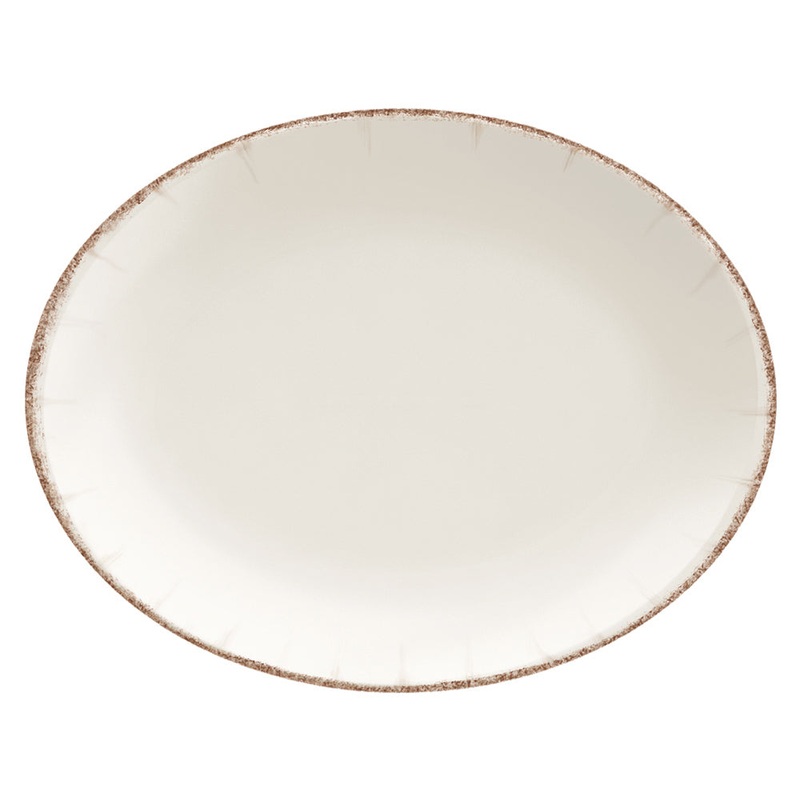 Retro 14.25″ x 11″ x h:1.25″ Oval Decorated Porcelain Platter