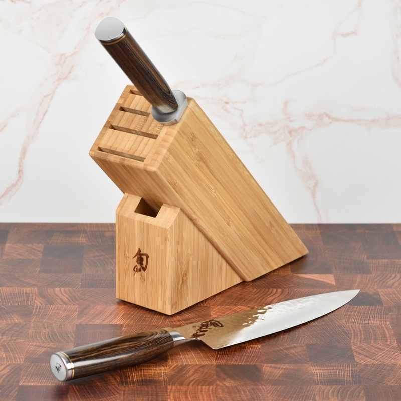 Shun Premier 8″ Chef’s Knife with Slim Knife Block & Steel