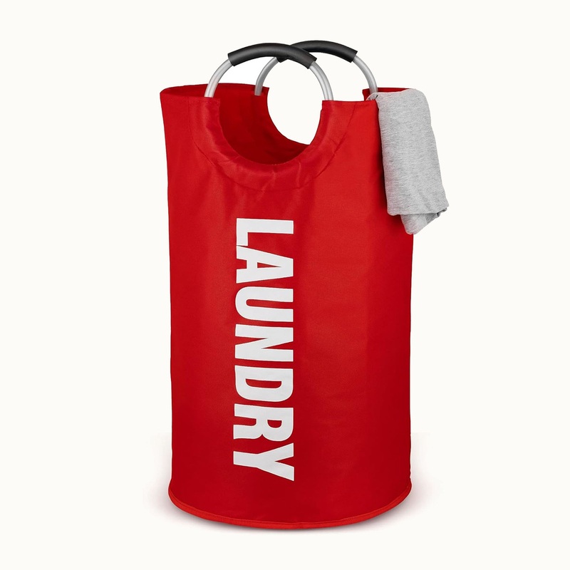 Zulay Home Collapsable Laundry Basket with Durable Aluminum Handles
