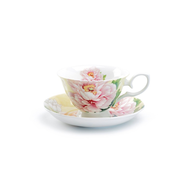 Empire Peony Bone China Tea Cup and Saucer