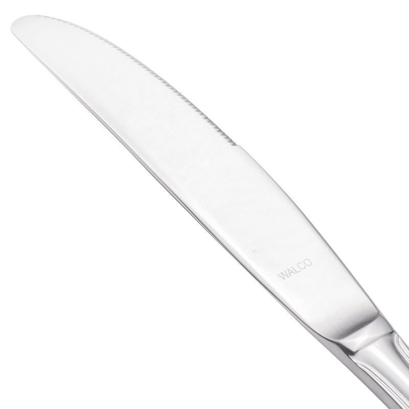 Walco 9645 Ultra 8 13/16″ 18/10 Stainless Steel Extra Heavy Weight Dinner Knife – 12/Pack