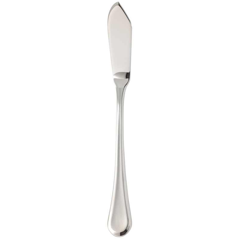 Arcoroc FL627 Amber 6 1/2″ 18/0 Stainless Steel Heavy Weight Butter Spreader by Arc Cardinal – 12/Pack