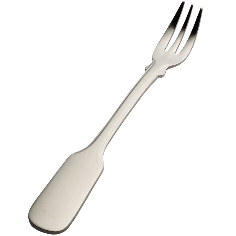 Bon Chef S1908 Liberty 5 3/4″ 18/10 Stainless Steel Oyster / Cocktail Fork – 12/Pack