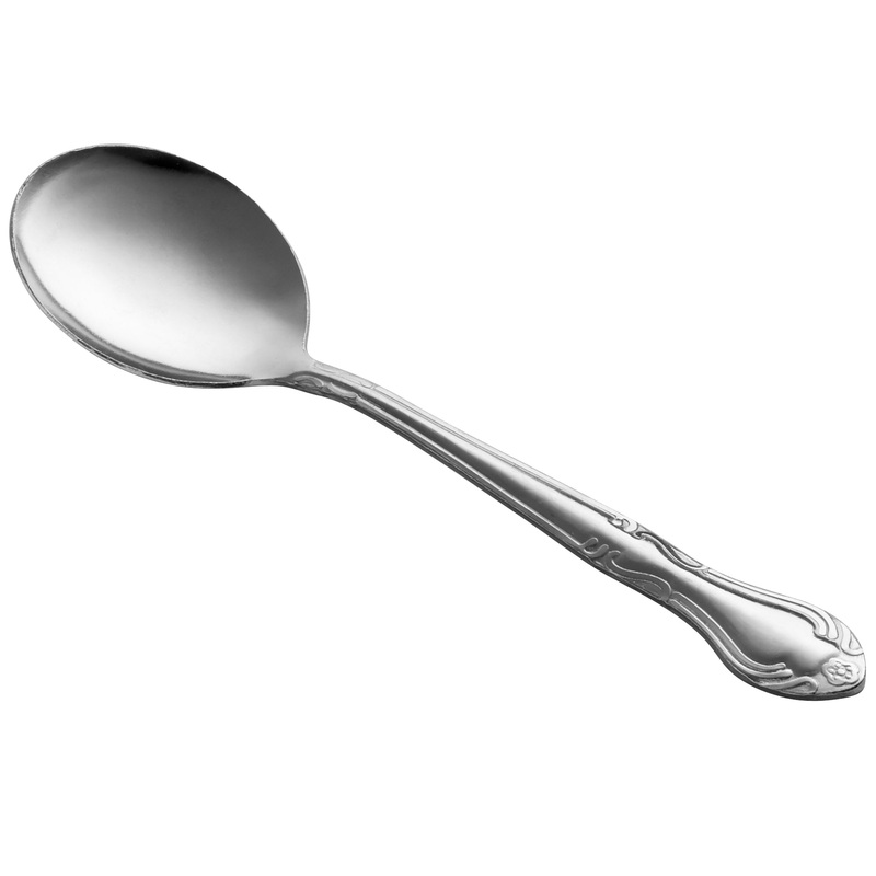 Choice Bethany 6″ 18/0 Stainless Steel Bouillon Spoon – 12/Pack
