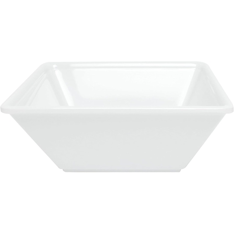 Square Bowl Passion Melamine – Dishwasher Safe Break-Resistant Serving Bowl Soup Bowl for Salads Rice Pasta Dessert Side Dishes Home Restaurants