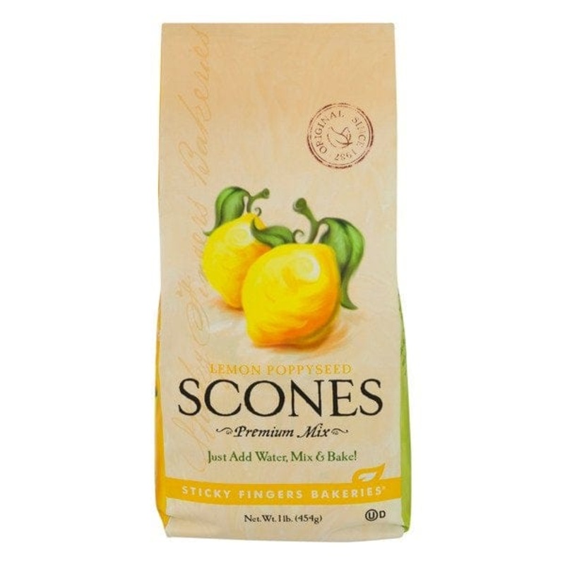 Sticky Fingers Bakeries Lemon Poppyseed Scone Mix 16 oz