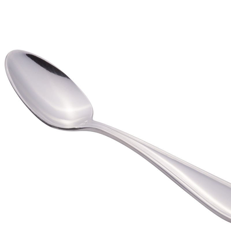 World Tableware 239 007 Antique 4 1/4″ 18/0 Stainless Steel Heavy Weight Demitasse Spoon – 12/Pack