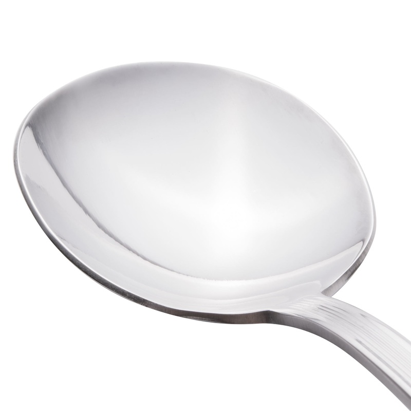 World Tableware 881 016 Minuet 6 1/8″ 18/0 Stainless Steel Heavy Weight Bouillon Spoon – 12/Pack