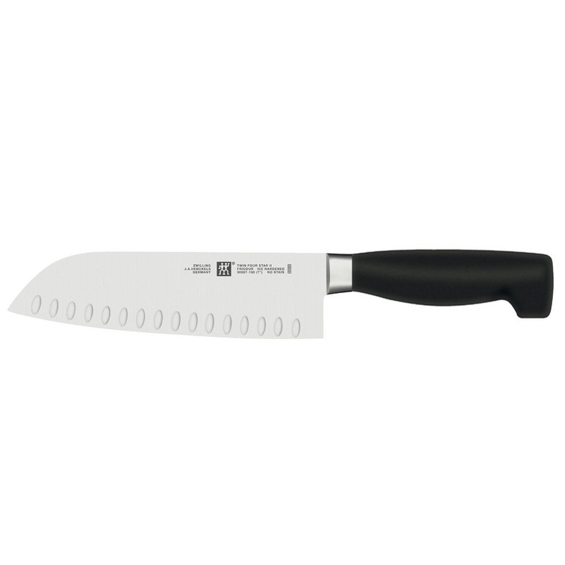 Zwilling J.A. Henckels Four Star 7″ Hollow Edge Santoku Knife