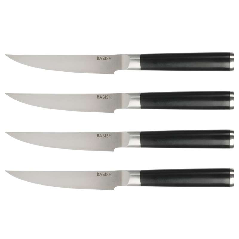 Babish High-Carbon 1.4116 German Steel 5″ Steak Knife Set 4-Pack