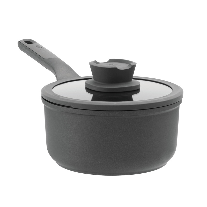 BergHOFF Stone 7″ Non-stick Saucepan 2.1Qt., Glass Lid