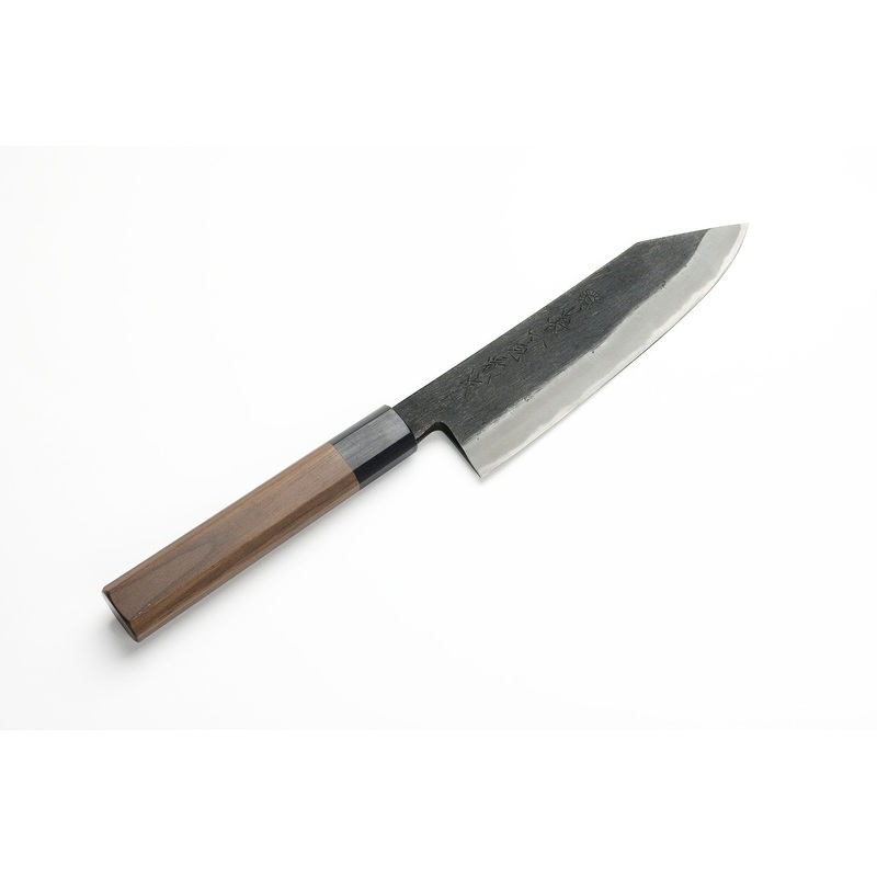 Kikuichi- KURO Kurouchi Carbon Steel 7″ Santoku