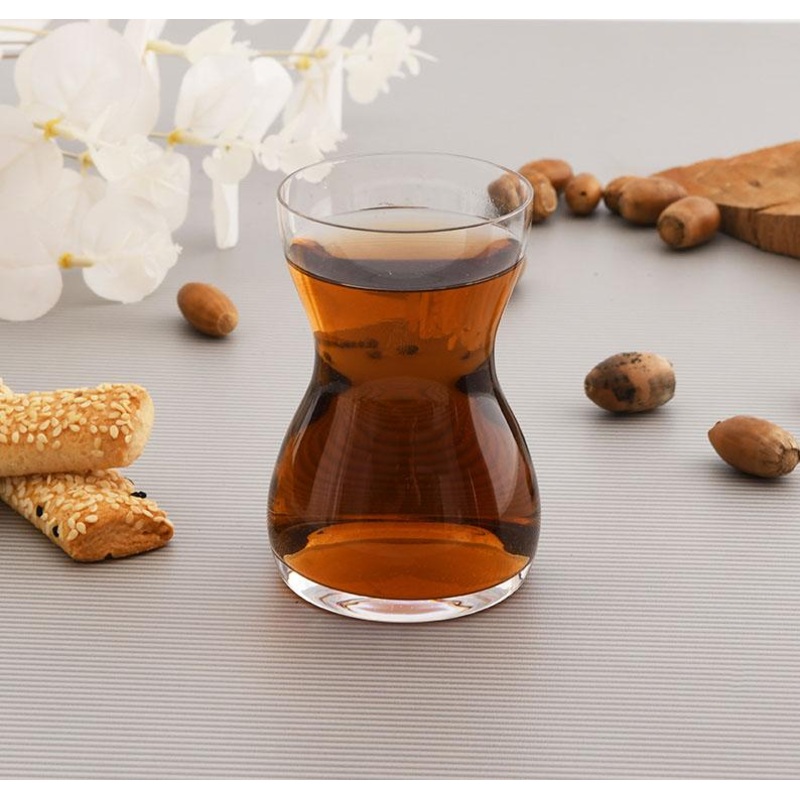 Pasabahce Ruba Handmade Turkish Tea Glasses, 5 Oz, 150 cc, Turkish Teacup Set of 6- PB-22175