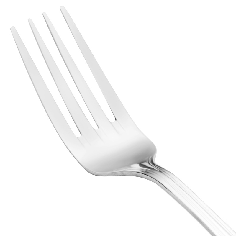 Walco 71051 Marcie 8 11/16″ 18/0 Stainless Steel Heavy Weight Long European Table Fork – 12/Pack